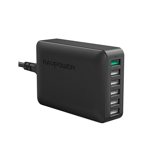 RAVPower 40W 8A 4-Port USB Charger Charging Station with iSmart Technology