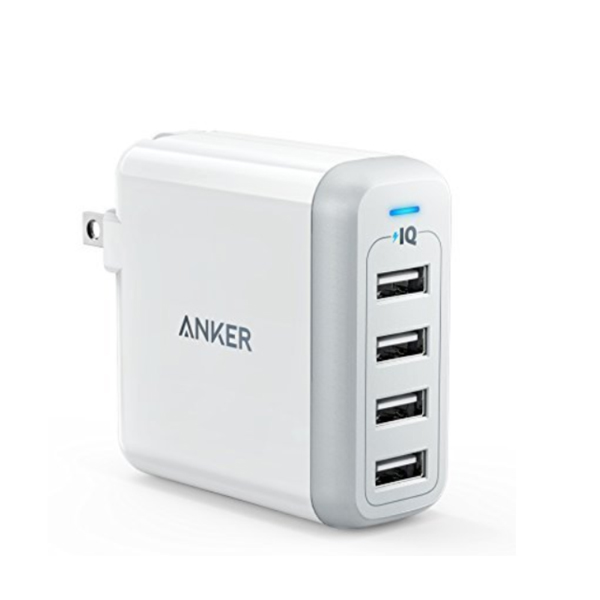 Anker Elite USB Charger, Dual Port 24W Wall Charger, PowerPort 2 with PowerIQ and Foldable Plug