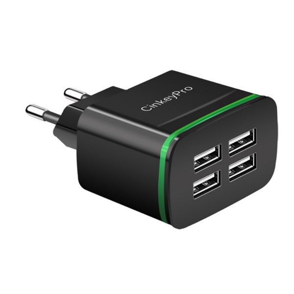 CinkeyPro USB Charger  3.0 Smart Charger 3 USB Port Mobile Phone Flash Adapter