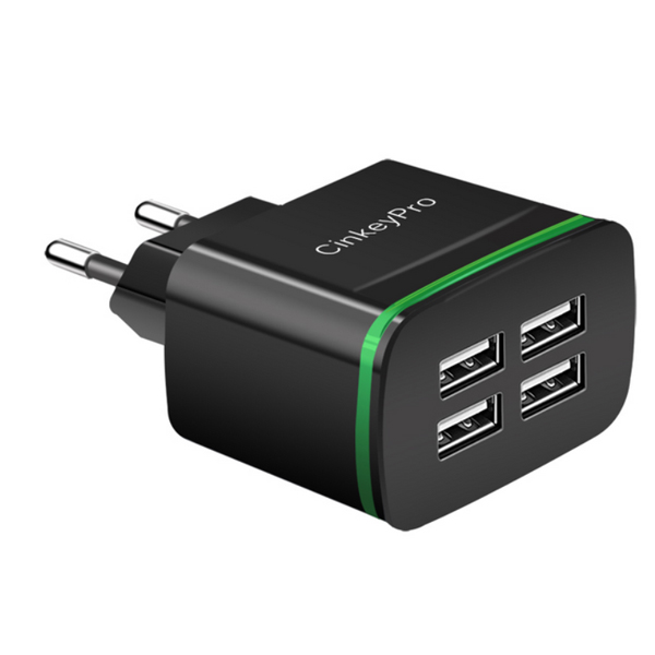 CinkeyPro USB Charger  3.0 Smart Charger 3 USB Port Mobile Phone Flash Adapter