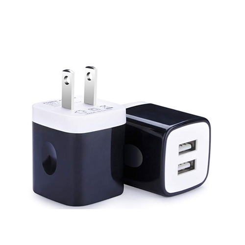 USB Wall Charger, Charger Adapter, Ailkin 2-Pack 2.1Amp Dual Port Quick Charger Plug Cube