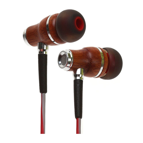 Symphonized NRG 3.0 Earbuds Headphones, Wood In-ear Noise-isolating Earphones, Balanced Bass Driven Sound with Mic & Volume Control