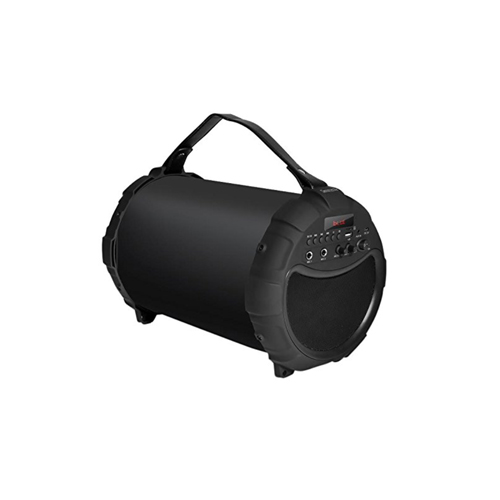 SereneLife Compact Wireless Boombox - Portable Stereo Speaker and FM Radio System for iPhone and PC w/Carry Strap - Rechargeable Battery w/3