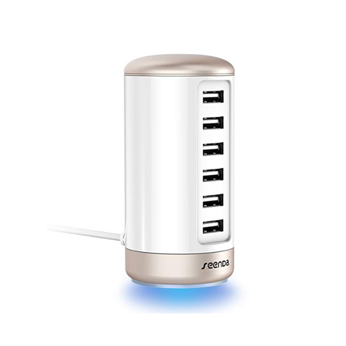 USB Wall Charger, Seenda USB Phone Charger : 6-Port Multi USB Charger with Smart Identification