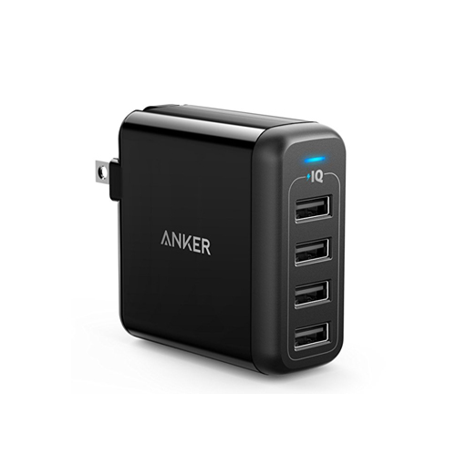 Anker Elite USB Charger, Dual Port 24W Wall Charger, PowerPort 2 with PowerIQ and Foldable Plug