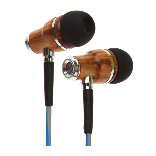 Symphonized NRG 3.0 Earbuds Headphones, Wood In-ear Noise-isolating Earphones, Balanced Bass Driven Sound with Mic & Volume Control