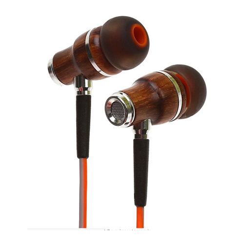 Symphonized NRG 3.0 Earbuds Headphones, Wood In-ear Noise-isolating Earphones, Balanced Bass Driven Sound with Mic &amp; Volume Control