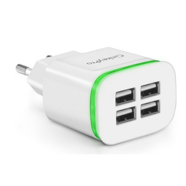CinkeyPro USB Charger  3.0 Smart Charger 3 USB Port Mobile Phone Flash Adapter