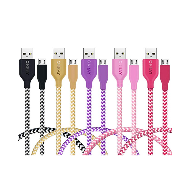 1m Portable Twist Fast Charger Cable for QC3.0 Micro USB / Type-C