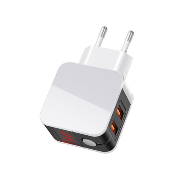 Universal Cell Phone Power Adapter Dual USB Mobile Travel Wall Charger