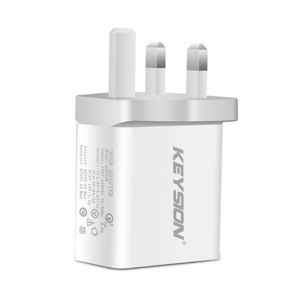 KEYSION 3 Ports Quick Charger  3.0 Smart Charger 3 USB Port Mobile Phone Flash Adapter