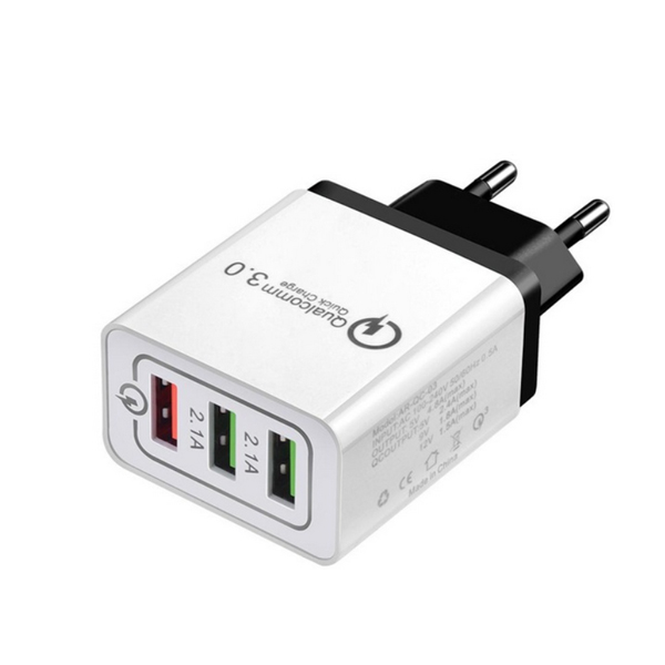 NEW Quick Charging QC 3.0 Smart Charger 3 USB Port Mobile Phone Flash Adapter